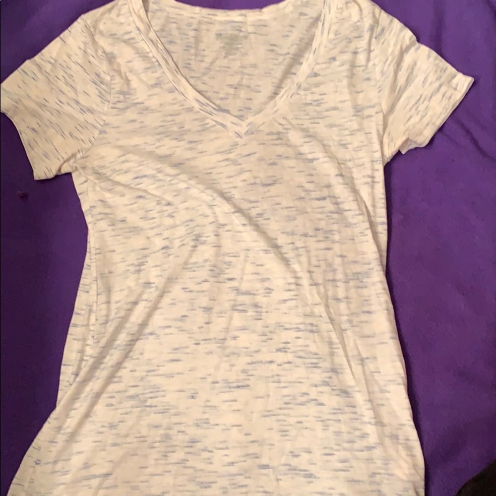Blue and white v-shirt